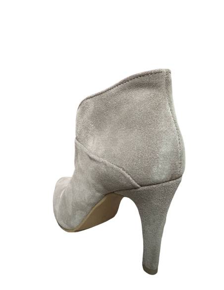 Botki skóra zamsz beż nude Di Primo 1061