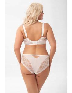 Biustonosz smietankowy miękki soft fiszbiny tiulowy... 2