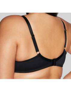 Biustonosz czarny miękki soft tiul złoty haft fiszbiny... 2