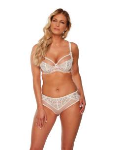 Gaia majtki figi ecru kremowe koronka tiul elegenackie... 2