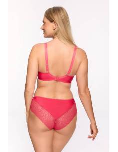 Figi damskie klasyczne koralowe koronkowe Gaia 1292... 2