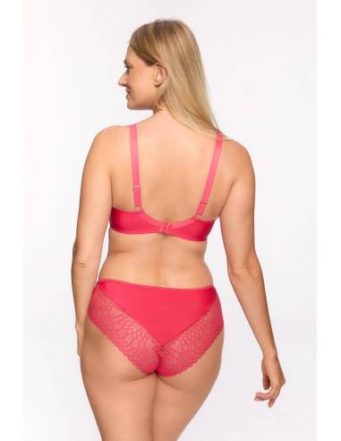 Figi damskie klasyczne koralowe koronkowe Gaia...