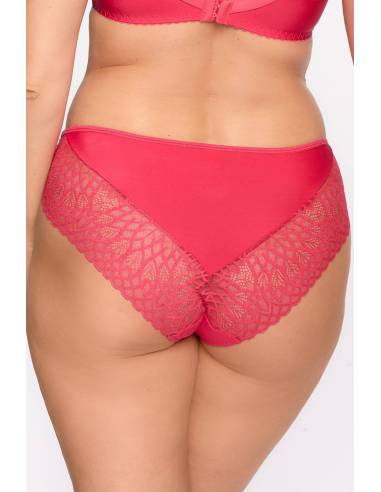 Figi damskie klasyczne koralowe koronkowe Gaia...