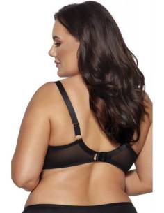 Biustonosz AVA 2105 Semi Soft czarny półusztywniany wzór... 2