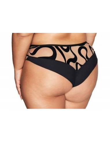 Brazyliany damskie beżowe czarne tiul Ava 2124 Velvet prezent eleganckie