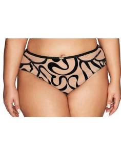 Brazyliany damskie beżowe czarne tiul Ava 2124 Velvet... 2