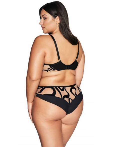 Brazyliany damskie beżowe czarne tiul Ava 2124 Velvet prezent eleganckie