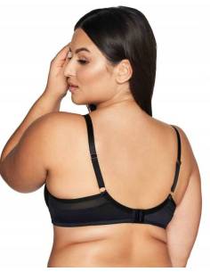 Biustonosz czarny półusztywniany semi soft tiul haft... 2