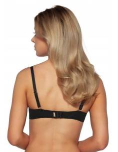 Biustonosz push-up czarny usztywniany koronka Ava 2104 2