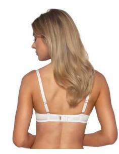 Biustonosz push-up śmietankowy ecru usztywniany koronka... 2