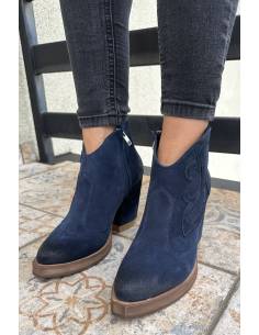 Botki skóra granat 1483 kowbojki Exquisite 2