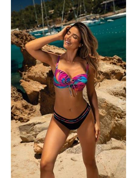 Strój kąpielowy dwuczęściowy kolorowy uszt. bardotka Self Marmaris 3