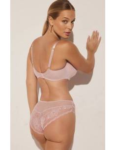 Figi pełne różowe pudrowe koronkowe tiul klasyczne Kinga... 2