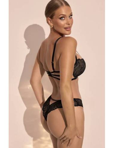Biustonosz czarny usztywniany push up bralette...