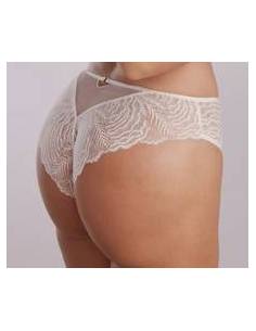 Figi klasyczne białe ecru koronkowe delikatne Kinga Luna... 2