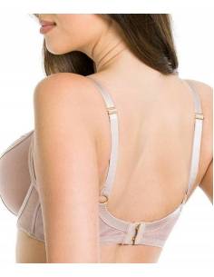 Biustonosz beżowy soft nieusztywniany miękki tiulowy... 2