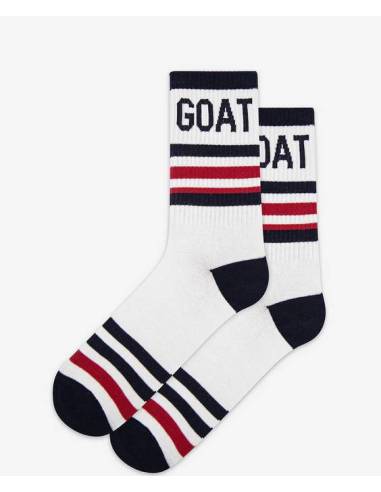 Skarpety białe damskie Goat wysokie paski...