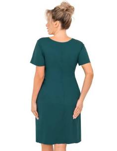 Koszula nocna damska zielona krótki rękaw przed kolano... 2