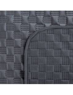 Narzuta dekoracyjna grafitowa miękka welwet wzór... 2