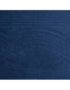 Narzuta dekoracyjna granatowa miękka welwet wzór... 2