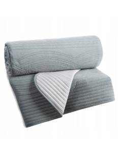 Narzuta dekoracyjna szara miękka welwet wzór Eurofirany... 2