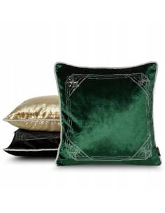 Poszewka welwetowa ROYAL ciemnozielona ze zdobieniem... 2
