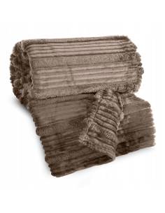 Koc Wytłaczany beżowy Na Prezent ciepły miś miękki... 2