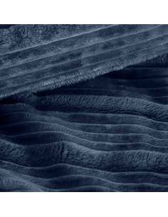 Koc Wytłaczany  granatowy Prezent ciepły miś miękki... 2