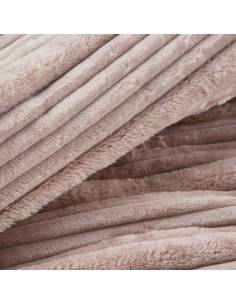 Koc Wytłaczany pudrowy na prezent ciepły miś miękki... 2