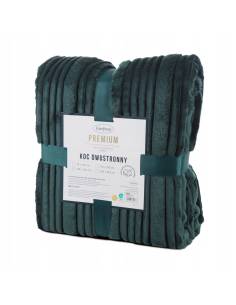 Koc Wytłaczany zielony Na Prezent ciepły miś miękki... 2