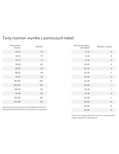 Biustonosz czarny półusztywniany semi soft ozdobne paski Gaia Daisy 1336