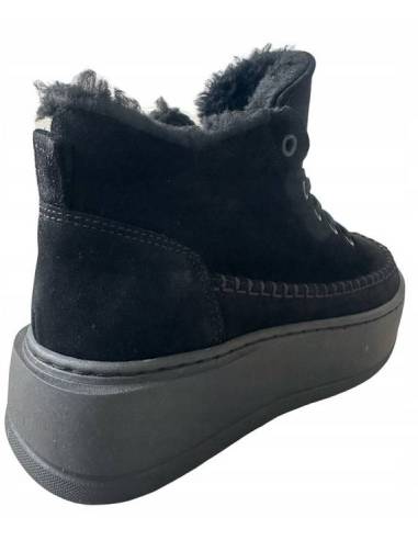 Niskie śniegowce czarne ocieplane skóra...