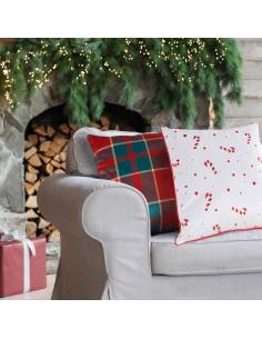 Poszewka świąteczna 45x45 czerwona biała lizaki laski... 2