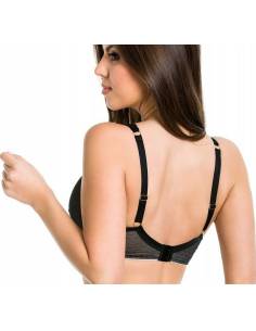 Biustonosz czarny miękki soft braletka koronka tiul... 2