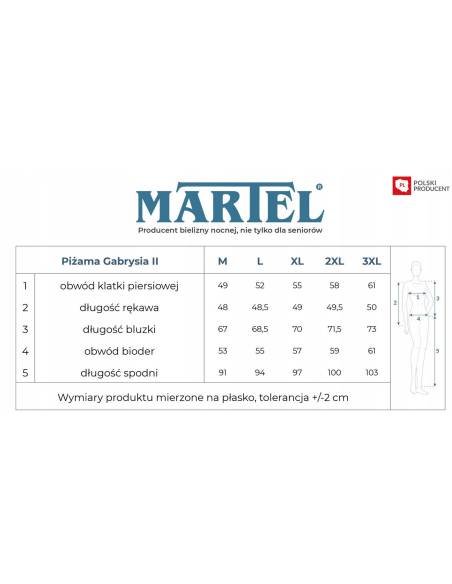Piżama damska brudny róż rękaw 3/4 spodnie w kratkę Martel Gabrysia II 272