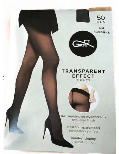 Rajstopy czekoladowe 50 den Gatta Transparent...