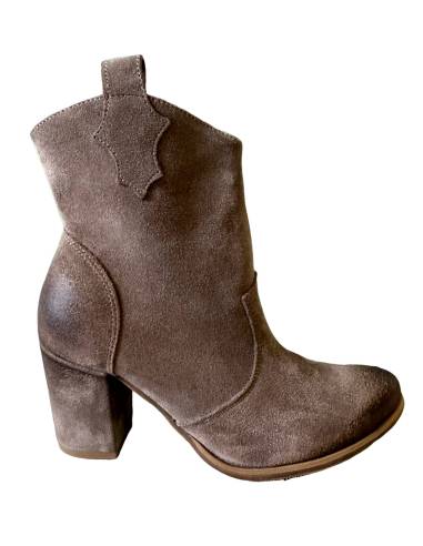 Botki beż almond nowość skóra zamsz Exquisite...