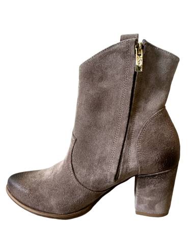 Botki beż almond nowość skóra zamsz Exquisite...