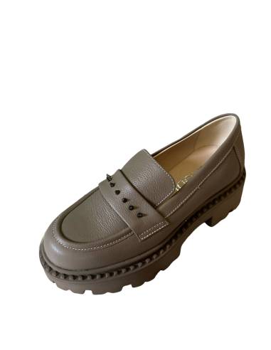 Mokasyny damskie brązowe khaki nowość Mona N918