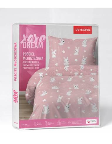 Pościel różowa zające dziecięca młodzieżowa...