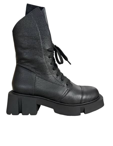 Trapery czarne skóra naturalna lico moda nowość wygodne Lamanti 976A