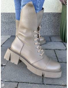 Trapery brąz khaki skóra naturalna  nowość wygodne... 2