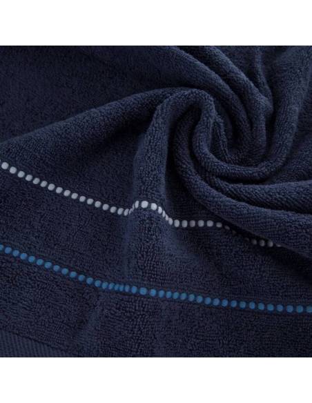 Ręcznik do rąk/kąpielowy granatowy ciemny bordiura bawełna Eurofirany Suzi
